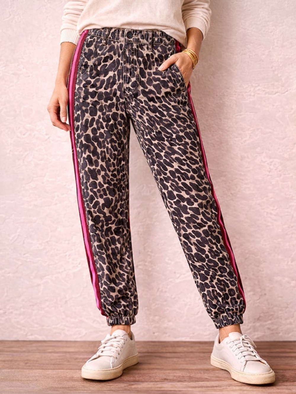 Mother No Zip Misfit Jeans NWOT Jungle Eyes Animal Print Pants Size 26 Stripe